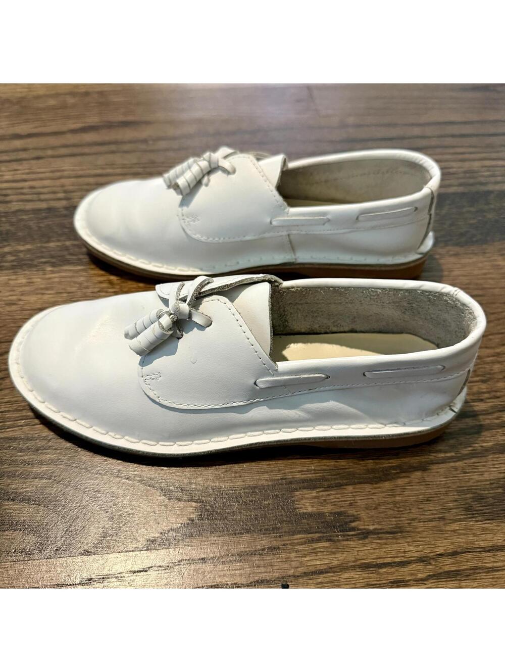 New L'amour White Leather Kids Dress Shoes Size 1